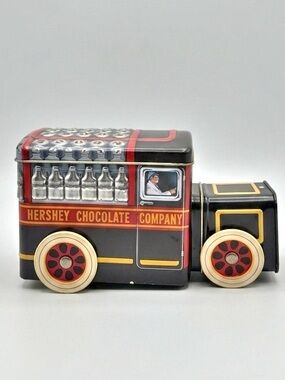 Vintage Hershey’s Milk Truck Tin Canister 2000 Vehicle Series #1 Rolling Wheels